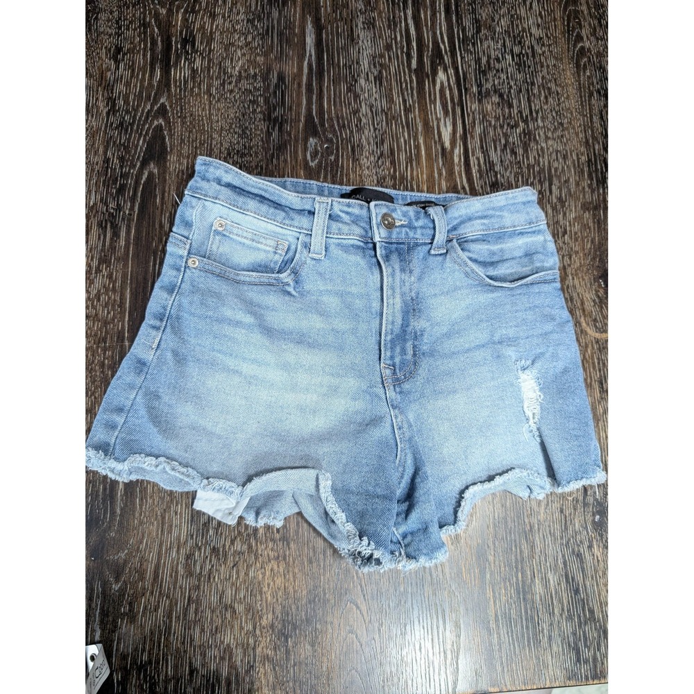 Kendall + Kylie Shorts Womens Juniors 5 Blue Denim Icon‎ Short Cutoff Distressed